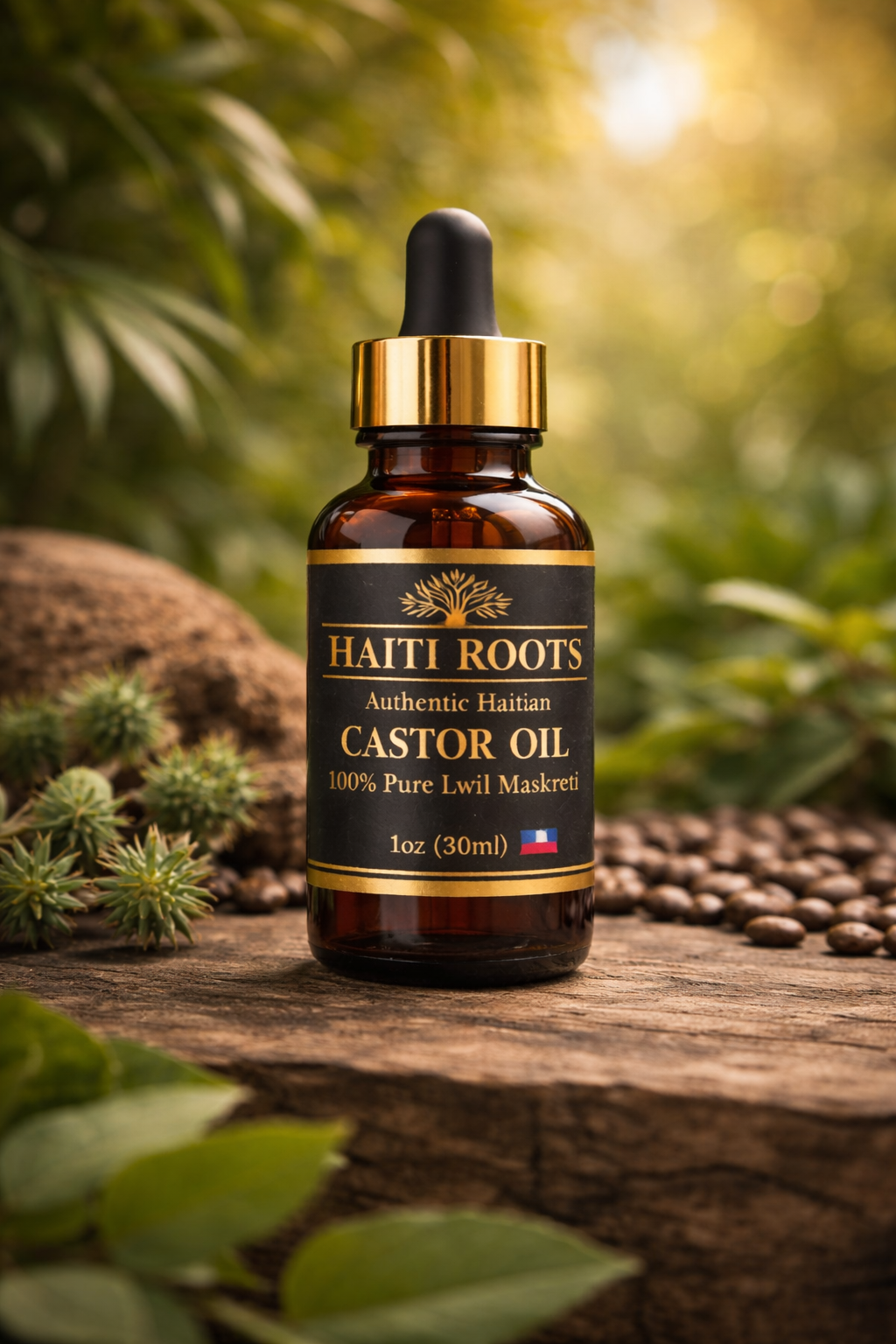 Haiti Roots Castor Oil / Lwil Maskreti (1oz)