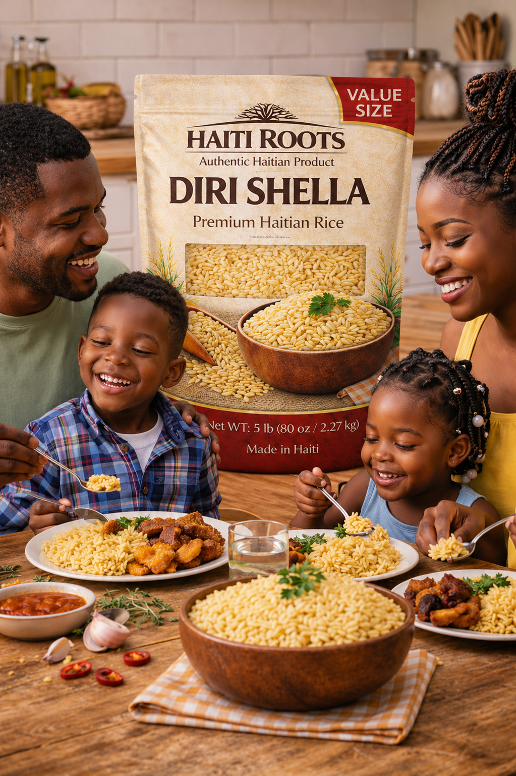 Diri Shella – Premium Haitian Rice (5 lb Value Size)