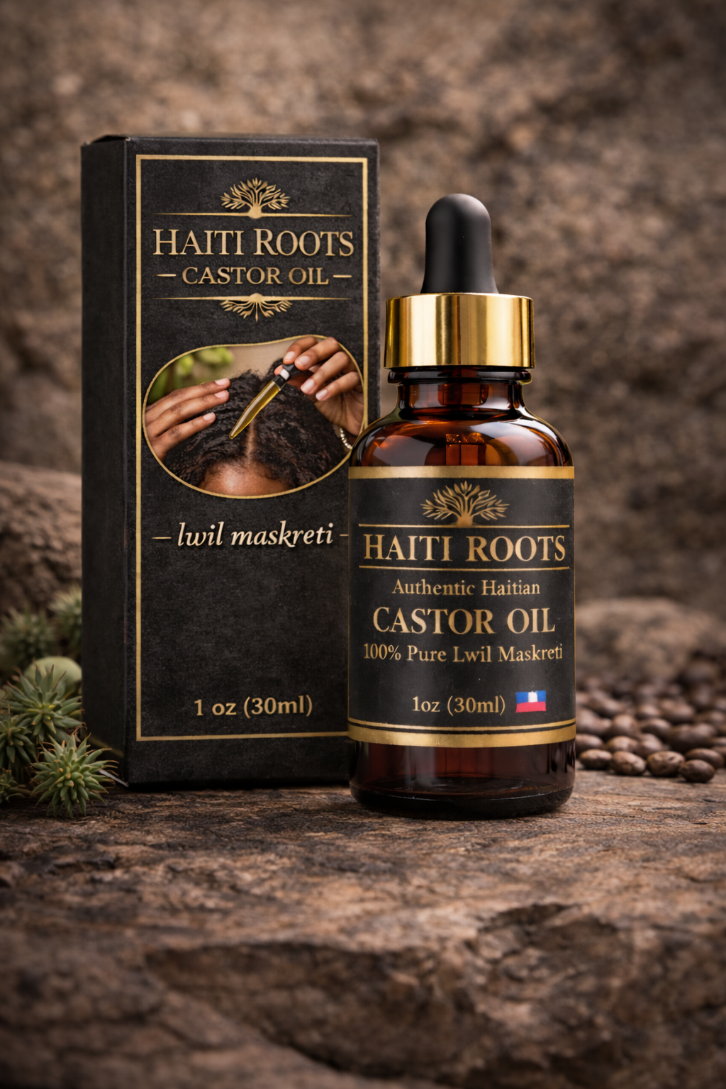 Haiti Roots Castor Oil / Lwil Maskreti (1oz)