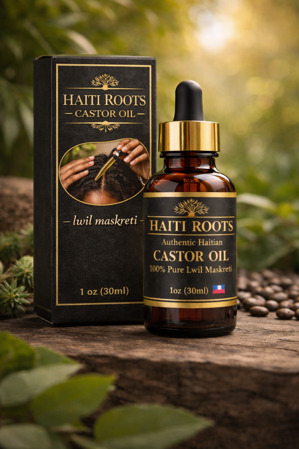 Haiti Roots Castor Oil / Lwil Maskreti (1oz)