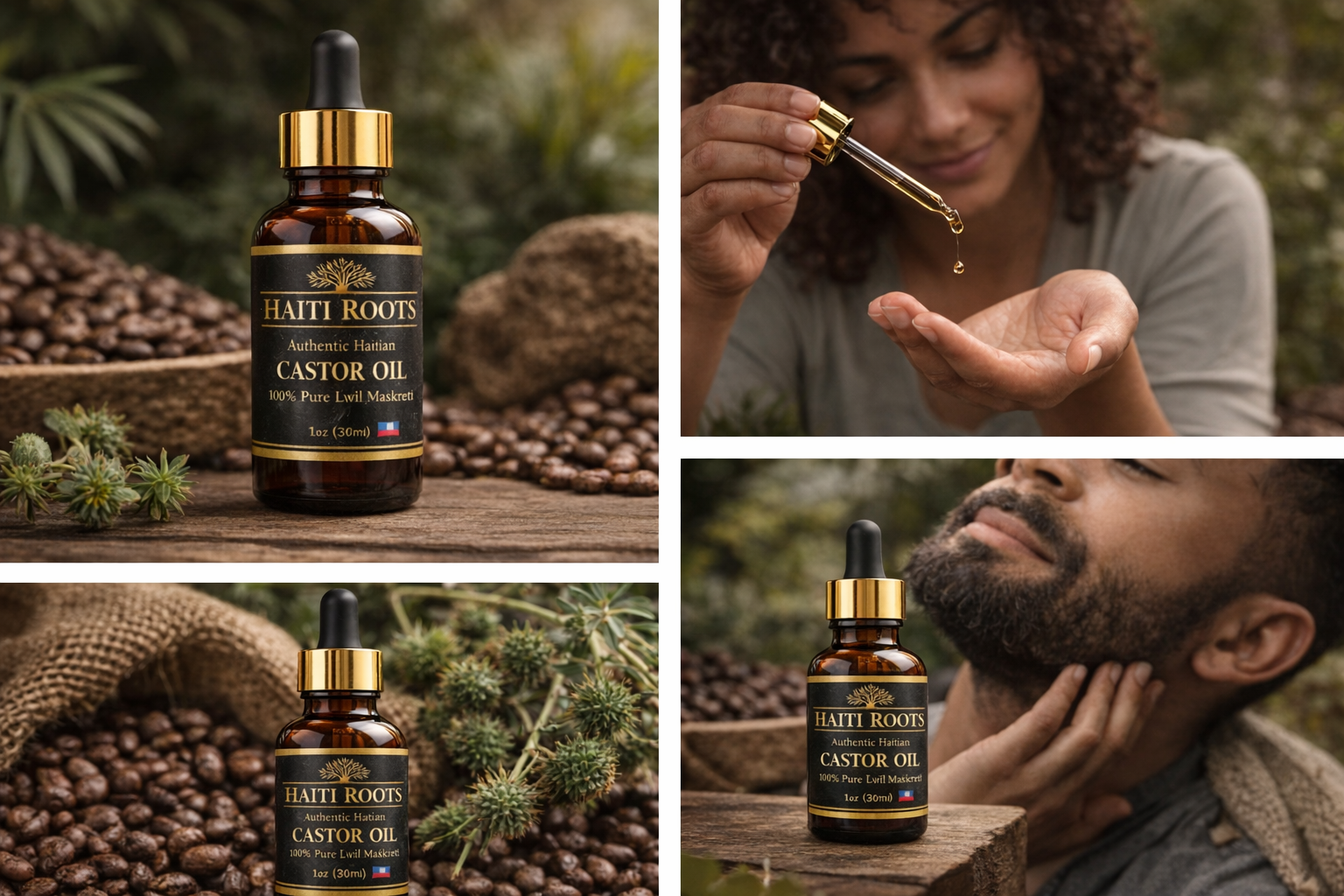 Haiti Roots Castor Oil / Lwil Maskreti (1oz)